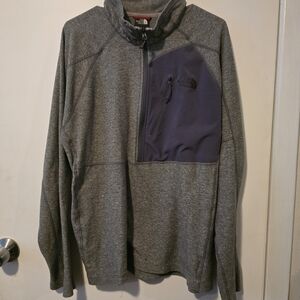 The North Face Gray 1/2 Zip Pullover